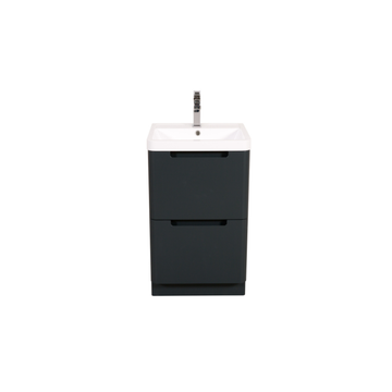 Monza 500mm Vanity & Basin Shadow Grey - Floor Standing