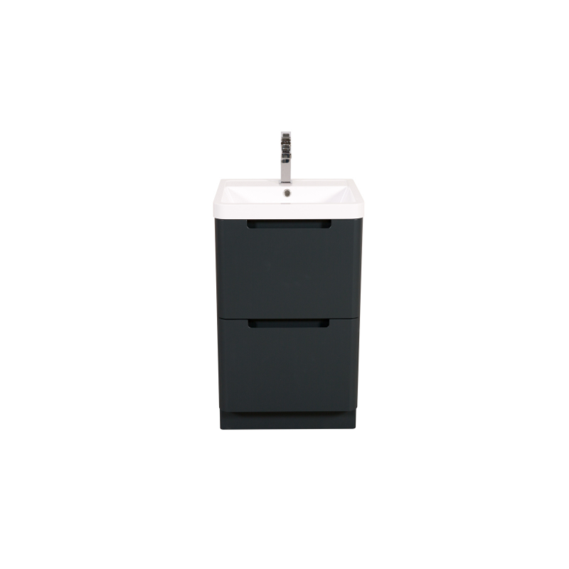 Monza 500mm Vanity & Basin Shadow Grey - Floor Standing