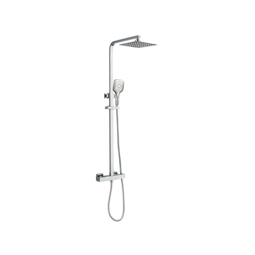Menai Premium Square Thermostatic Overhead Shower Kit - Chrome