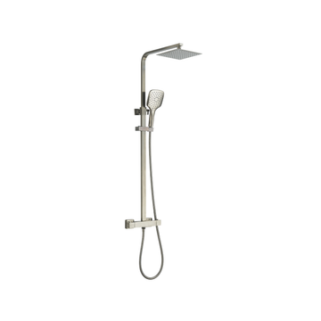 Menai Premium Square Thermostatic Overhead Shower Kit - Gunmetal