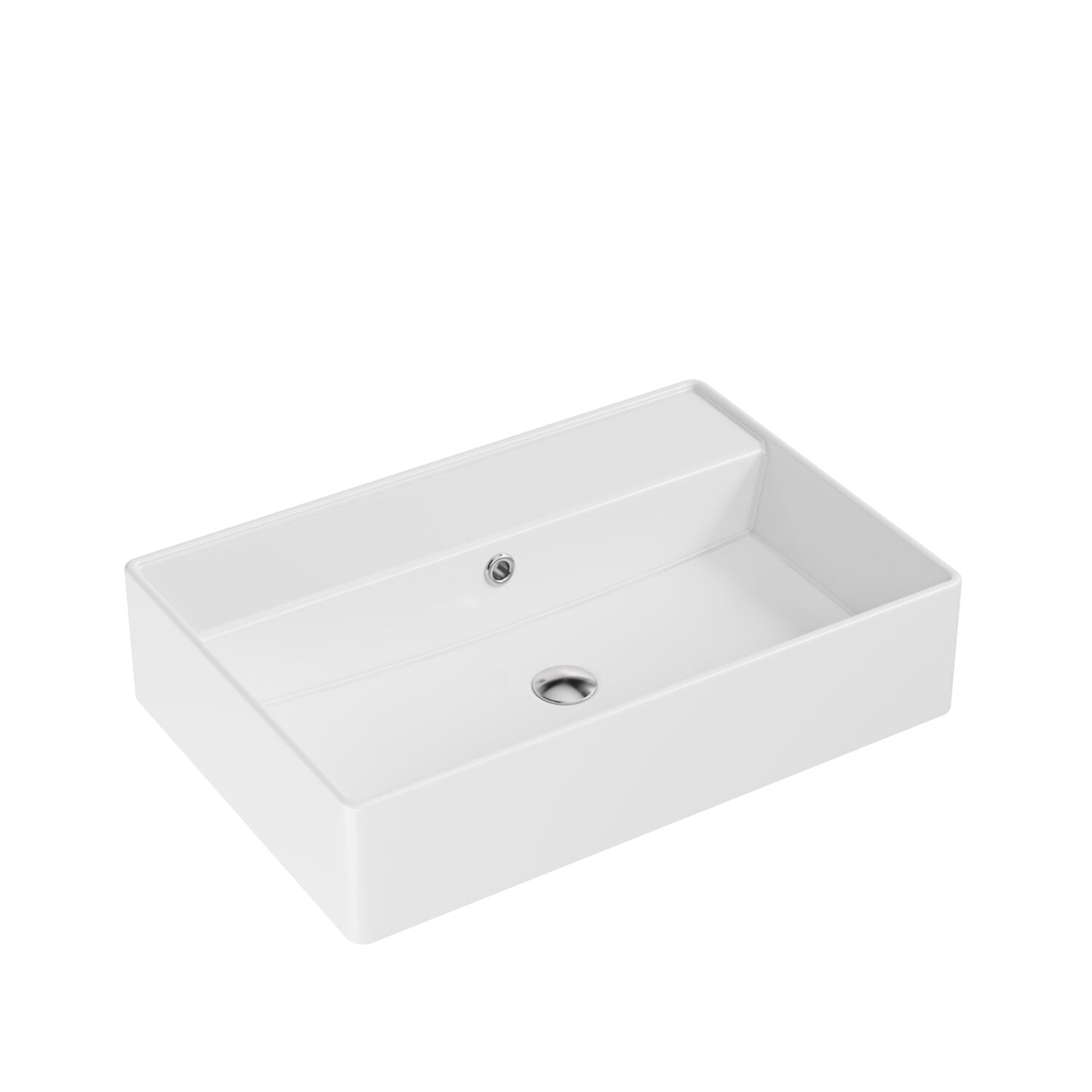 Countertop White Basin – Pre Tap Hole
