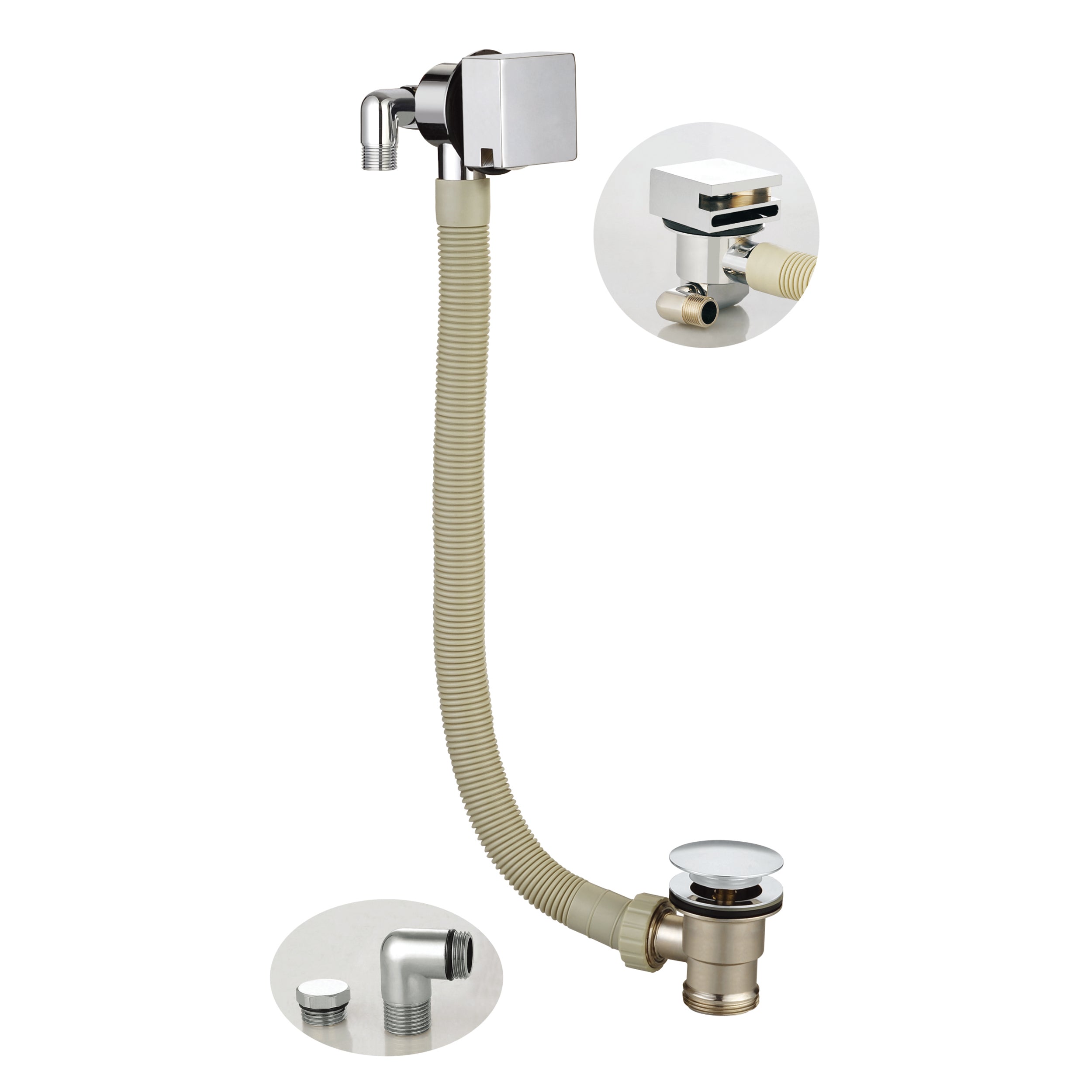 Bath Filler with Sprung Waste & Overflow