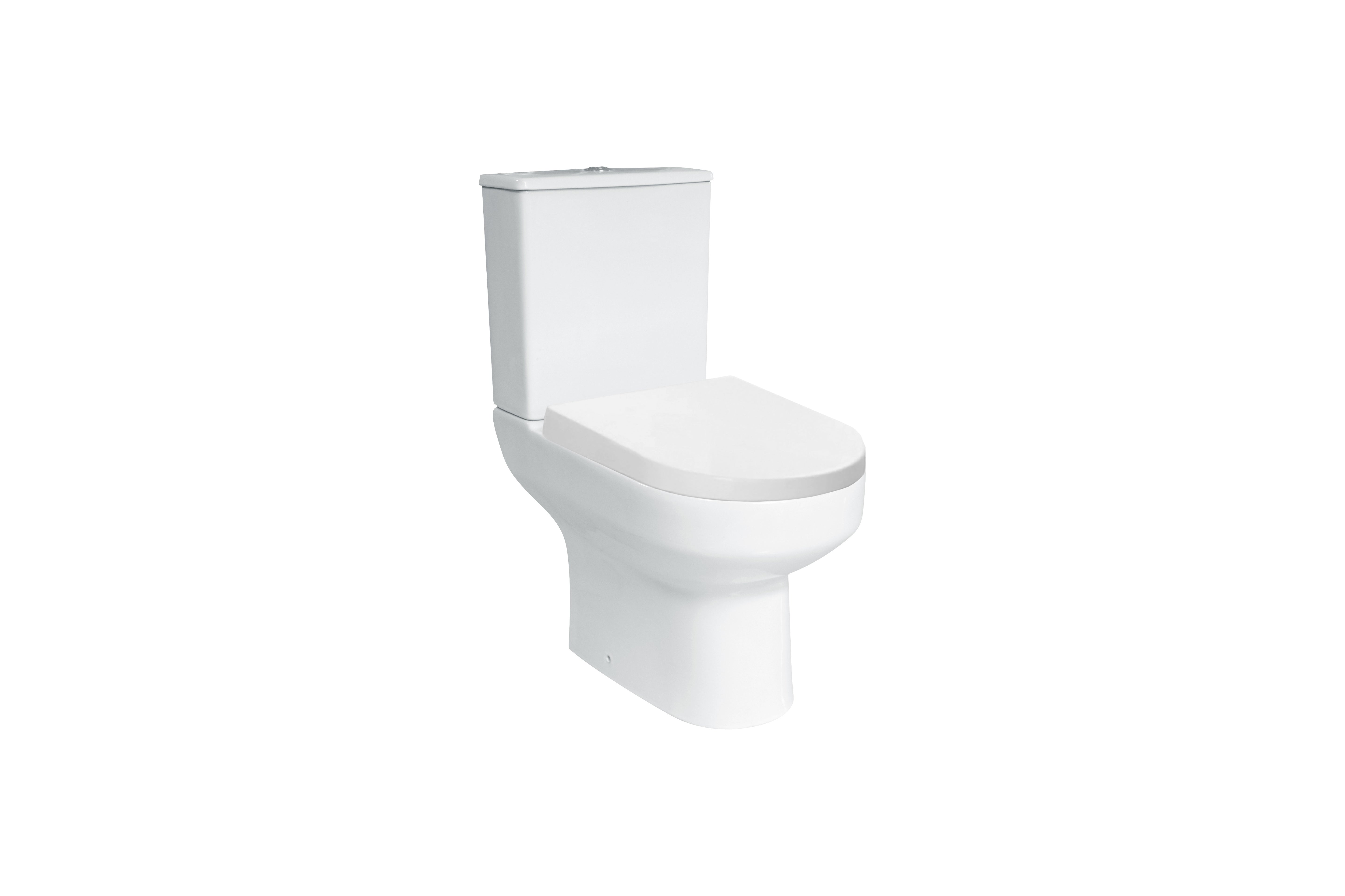 Spa Rimless Close Coupled Toilet with Ceramic Cistern & Soft Close Seat