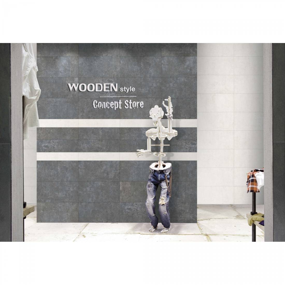 Afyon 30x60 Grey Polished Porcelain Tile