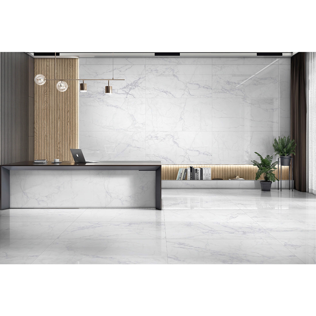 Alpi 60x120 White Polished Porcelain Tile