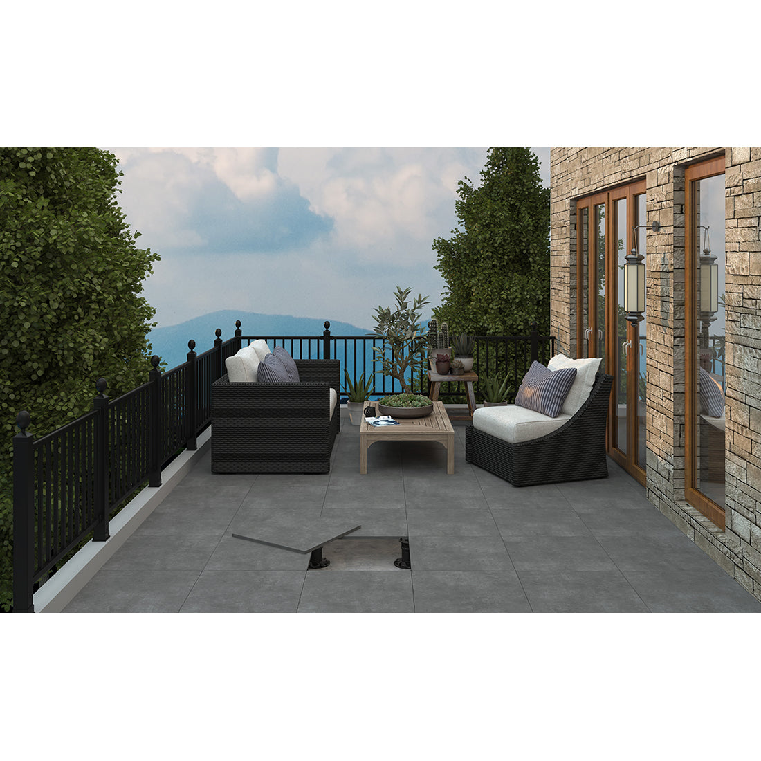Ark 60x60x2 Anthracite Matt R11 Porcelain Tile