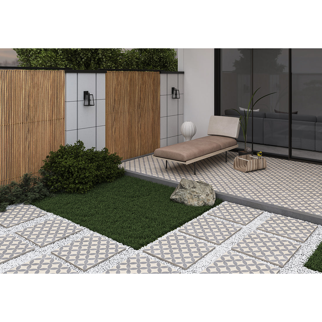 Ark Fiore 60x60x2 Ivory Matt R11 Porcelain Tile