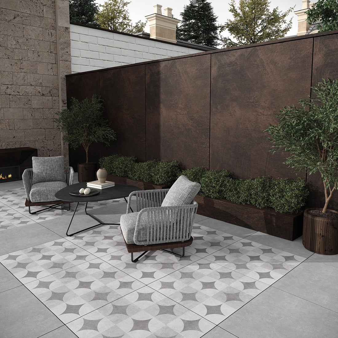 Ark Cerchio 60x60x2 Grey Matt R11 Porcelain Tile