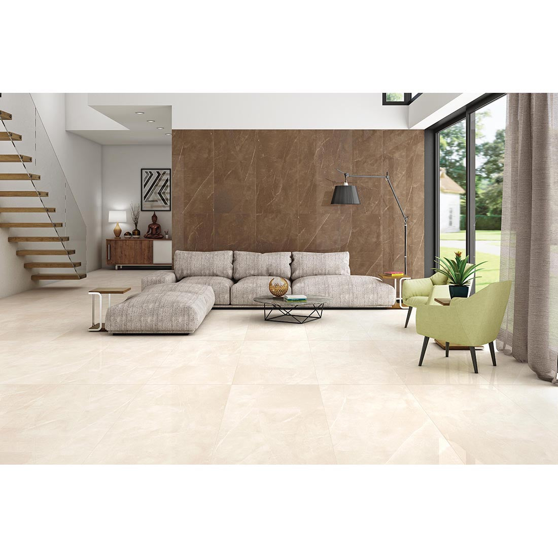 Armani 60x120 Crema Polished Porcelain Tile