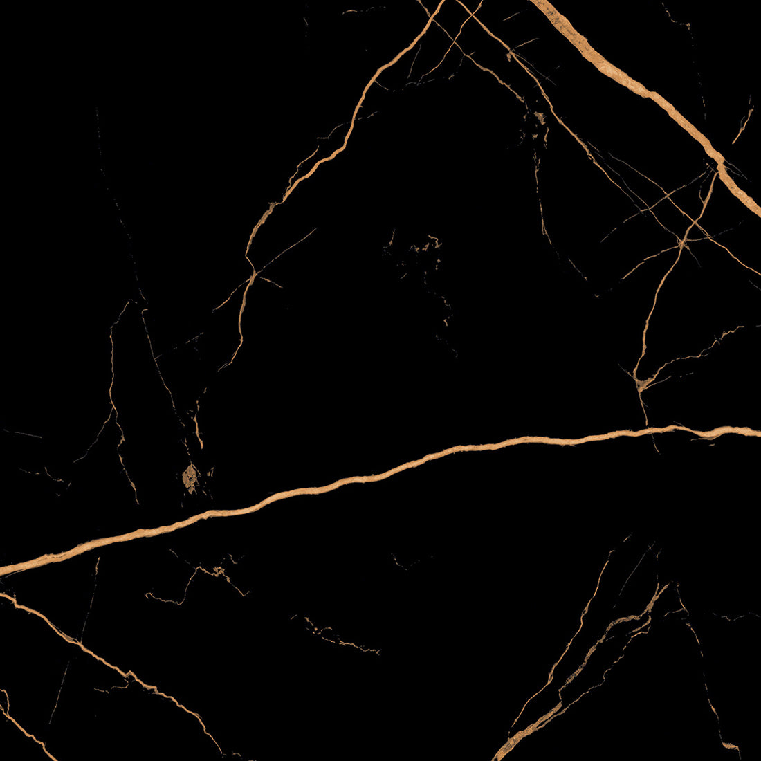 Atlantis Black 60x60 Gold Matt R9 Porcelain Tile
