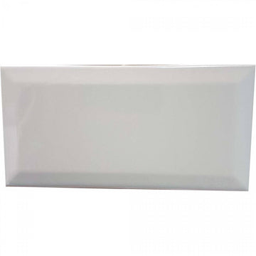 Biselado 10x20 Grey Gloss Bevelled Ceramic Tile