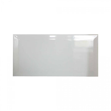 Biselado 10x20 White Gloss Bevelled Ceramic Tile