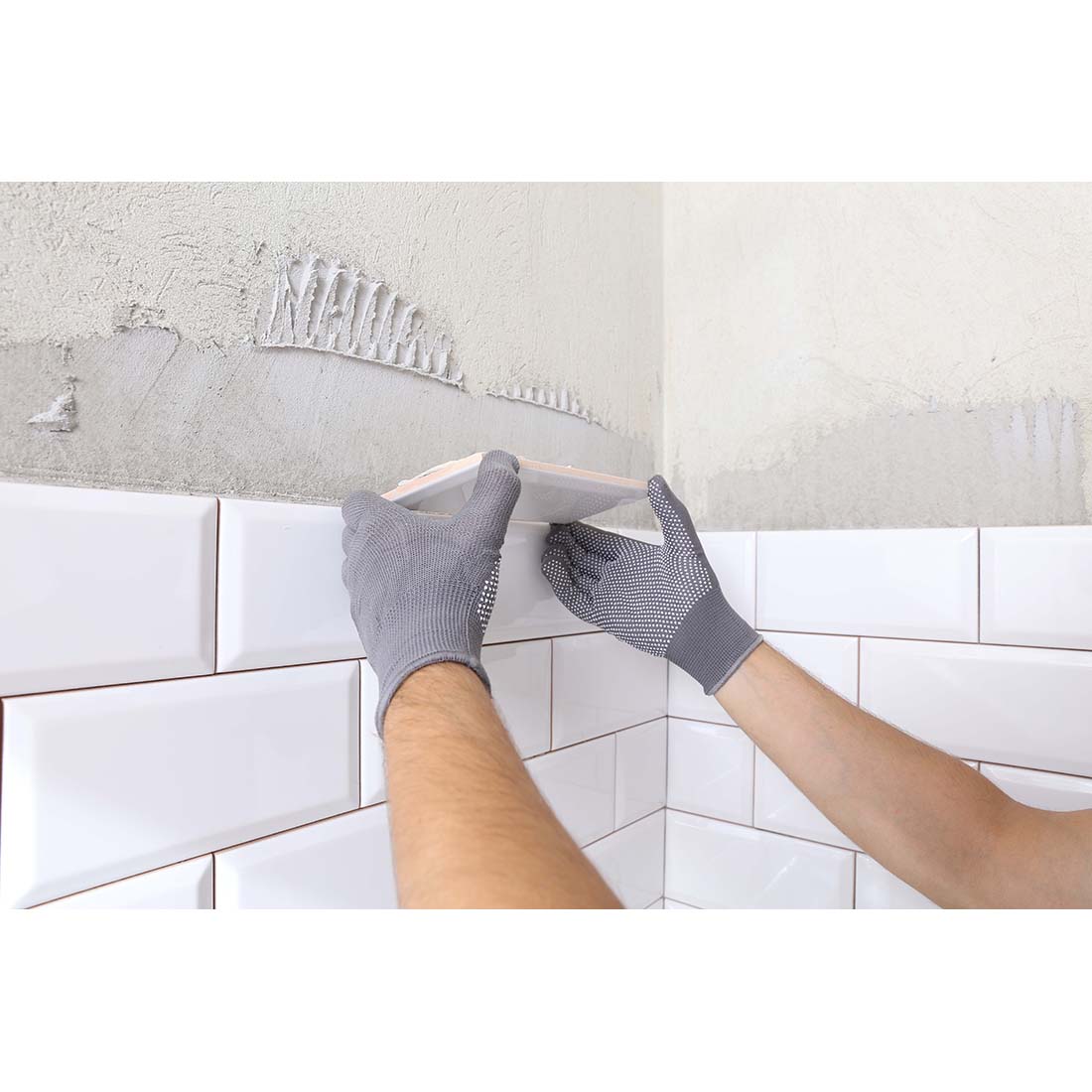 Biselado 10x20 White Gloss Bevelled Ceramic Tile