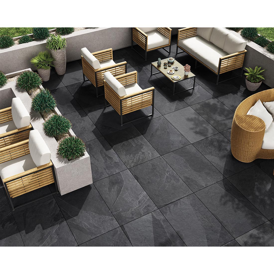 Brazilian 60x90x2 Black Matt R11 Porcelain Tile