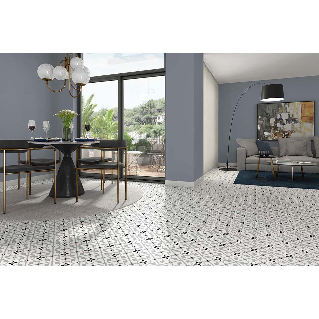 Brighton 45x45 Grey Matt Porcelain Tile