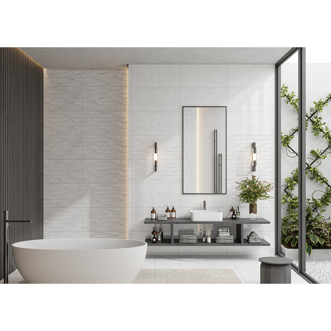 Build 30x60 White Gloss Ceramic Tile
