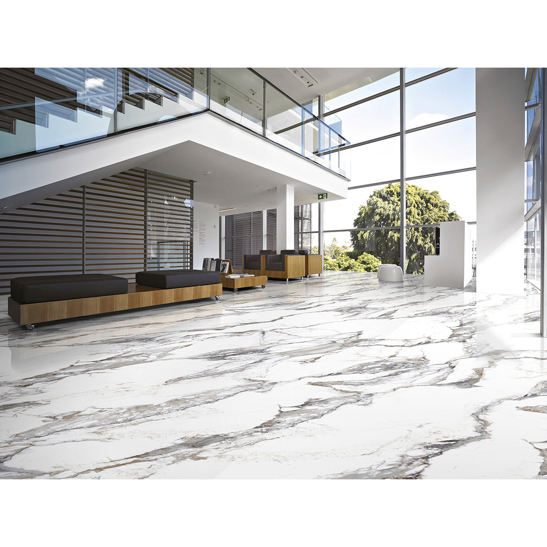 Calacatta Borghini 60x120 Grey Polished Porcelain Tile