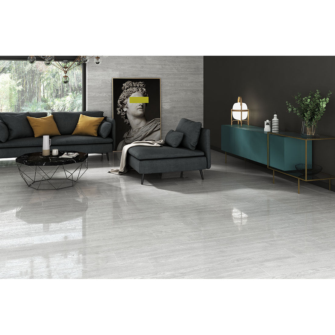 Candlewood 20x120 Gris Gloss Porcelain Tile