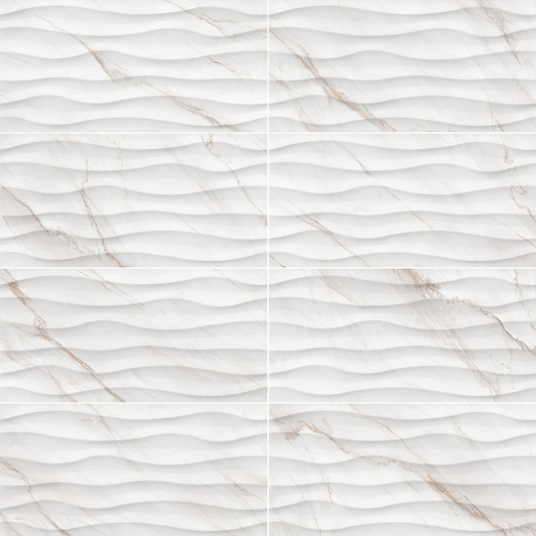 Carrara Gold Relief 30x60 White Gloss Ceramic Tile