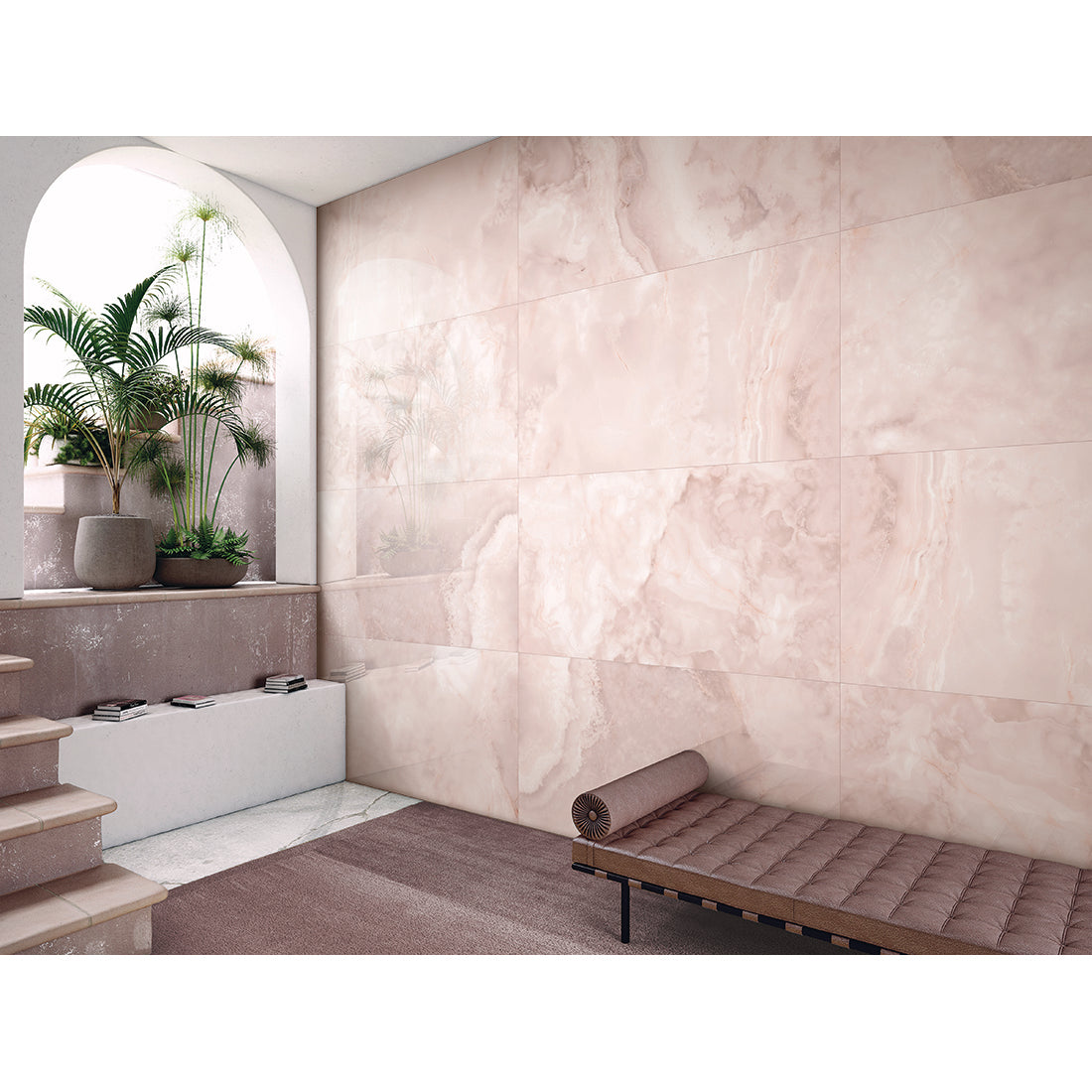 Cloud 60x120 Pink Polished Porcelain Tile