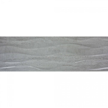 Darwin Waves 20x60 Grey Gloss Ceramic Tile