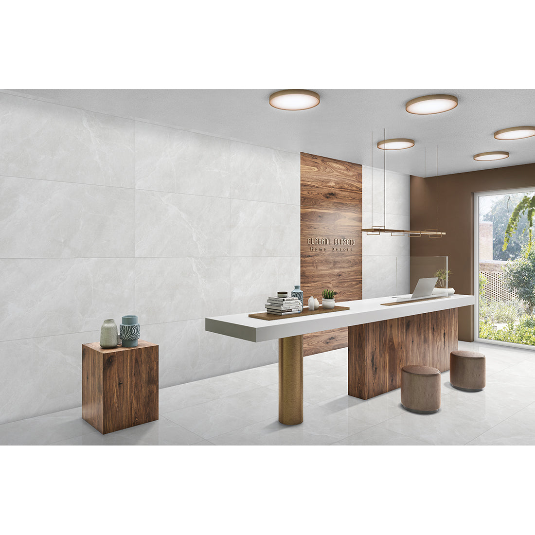 Delphine 60x120 Bianco Carving Porcelain Tile