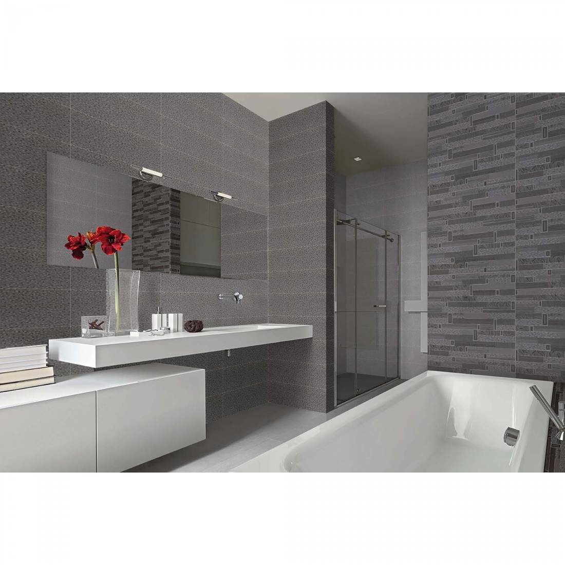 Detroit 20x60 Grey Glazed Ceramic Tile