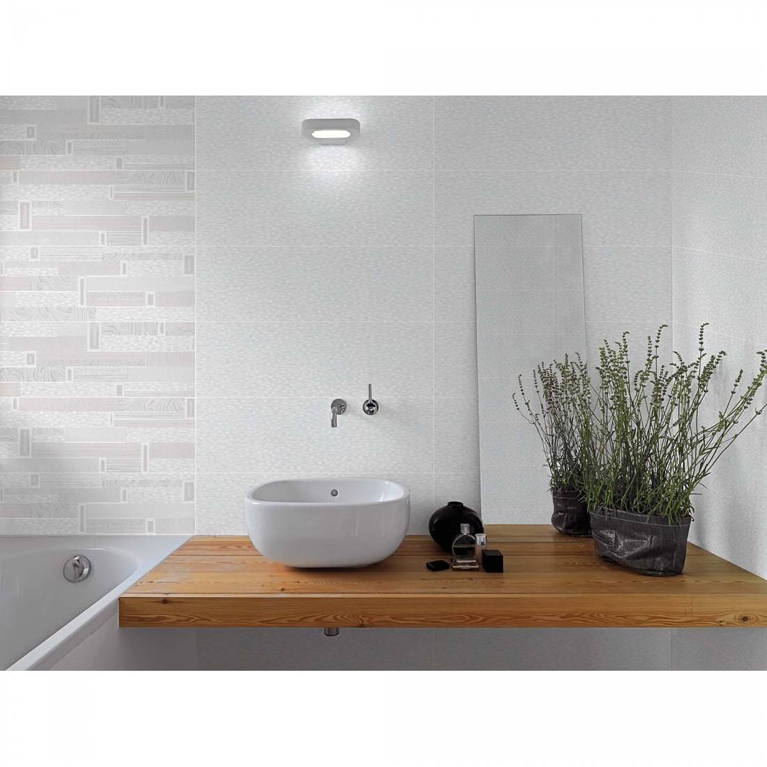 Detroit 20x60 White Glazed Ceramic Tile