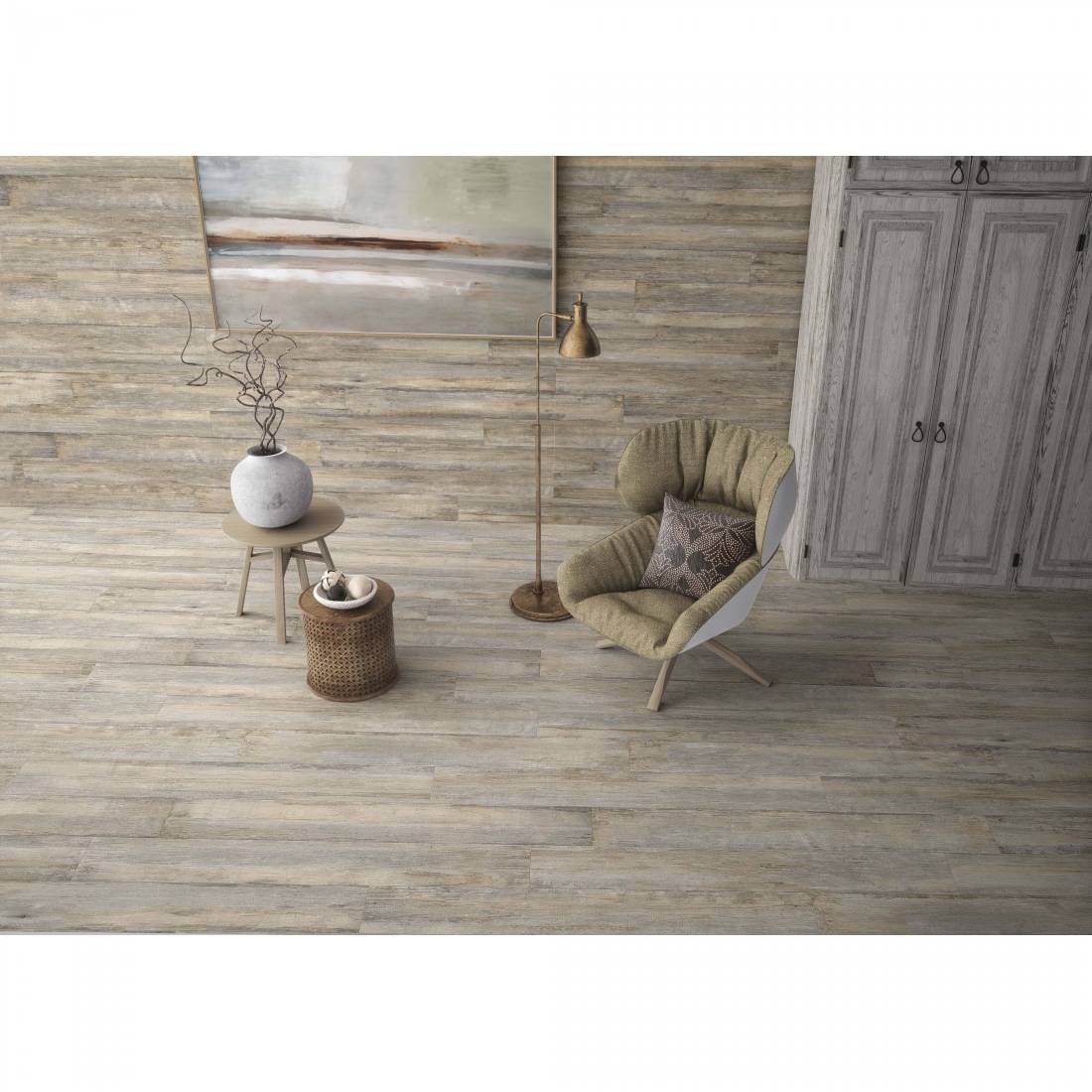 Discover 20x120 Beige Matt Porcelain Tile