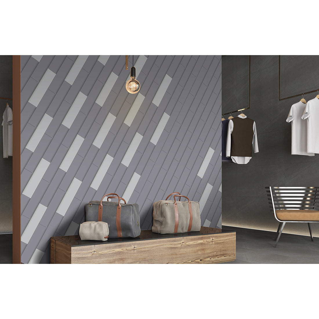 Dome 7.5x30 Concrete Grey Matt Ceramic Tile
