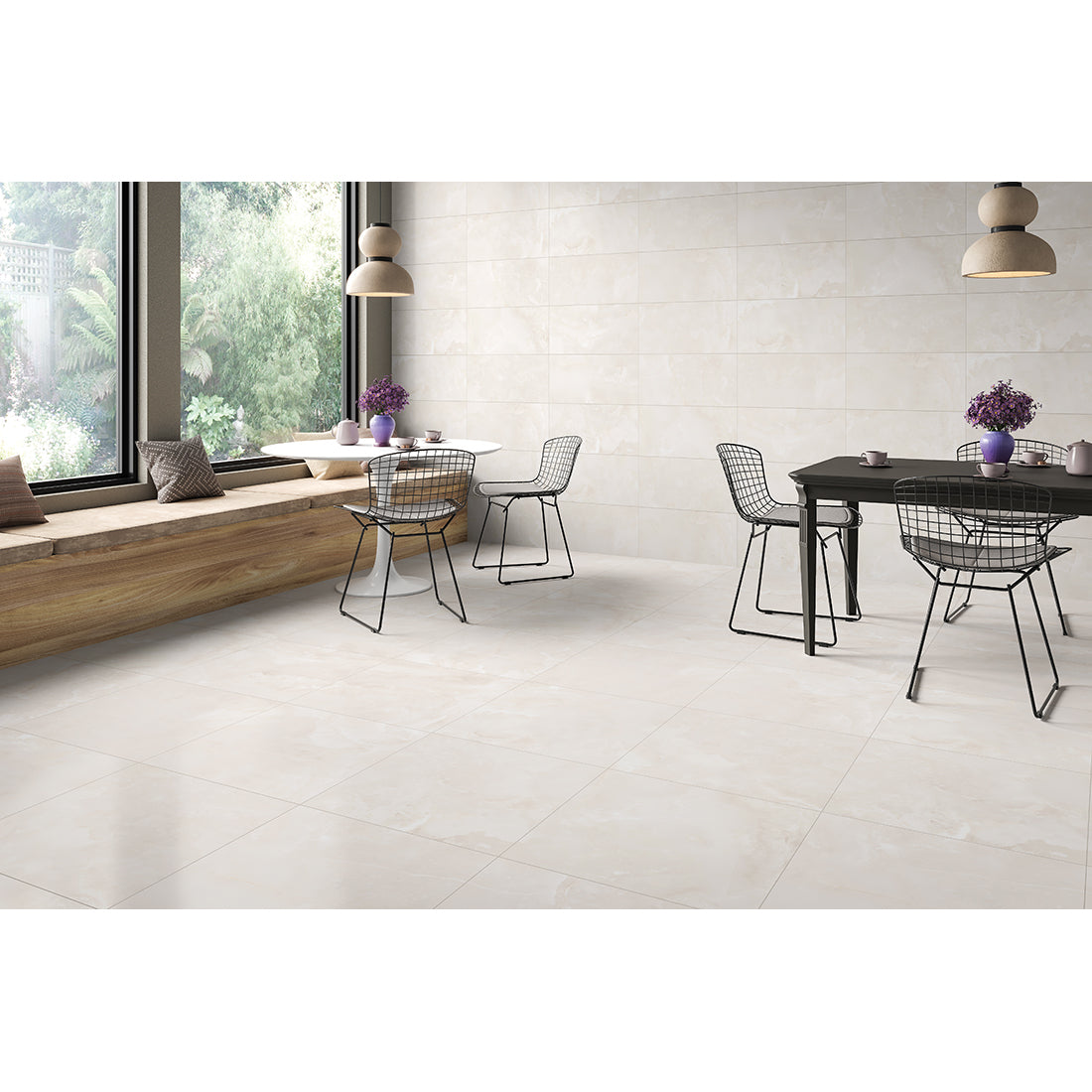 Elegant Onyx 60x60 Beige Polished Porcelain Tile