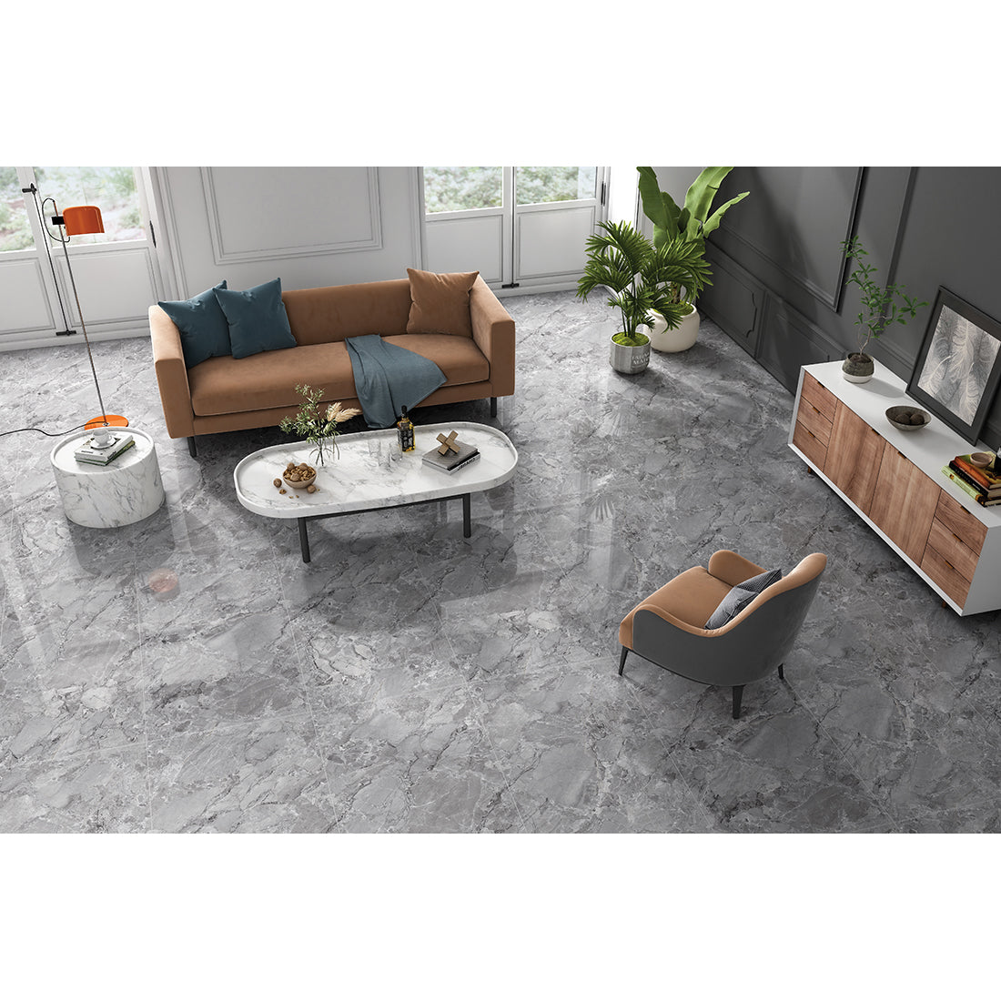 Endless Fontana 60x120 Silver Matt Carving Porcelain Tile