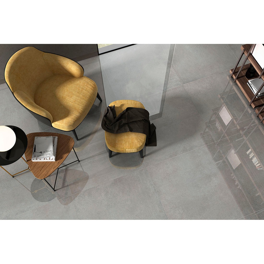 Home 79x79 Gris Polished Porcelain Tile