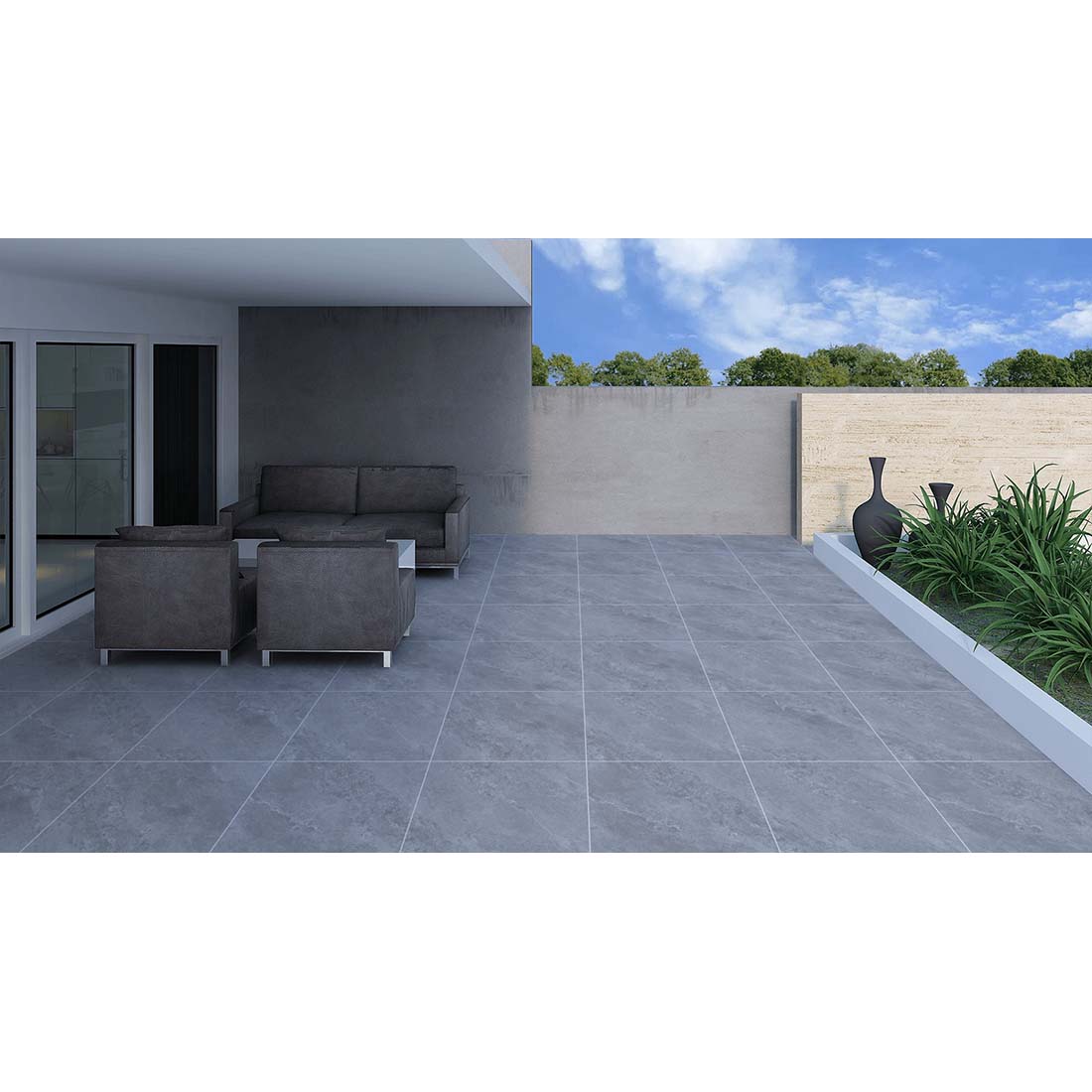 Jupiter 60x60x2 Grey Matt R11 Porcelain Paver