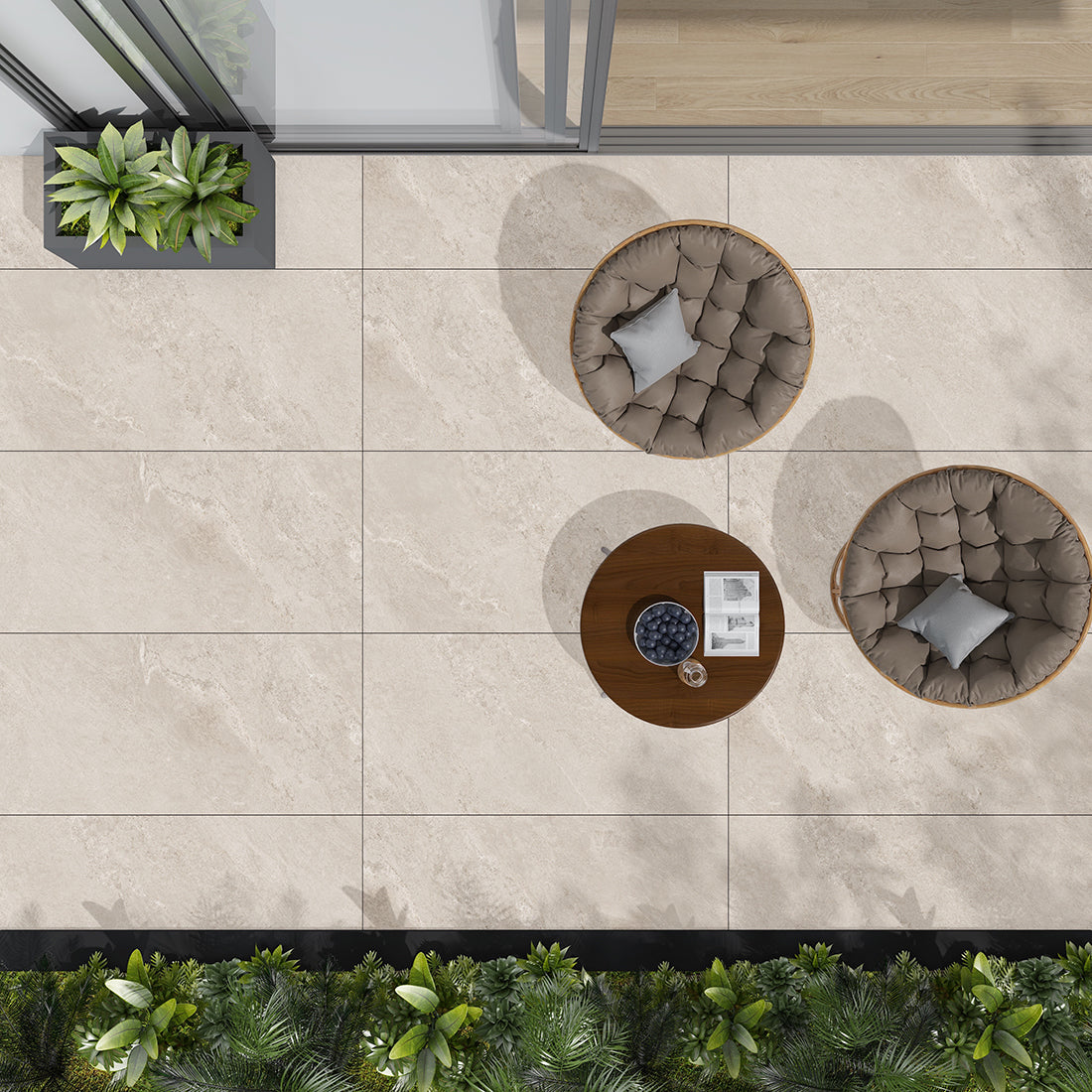 Jupiter Rock Paver 60x90x2 Beige Matt R11 Porcelain Tile