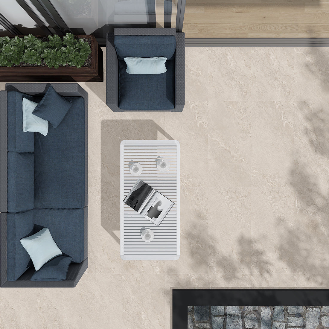 Jupiter Rock Paver 60x90x2 Beige Matt R11 Porcelain Tile