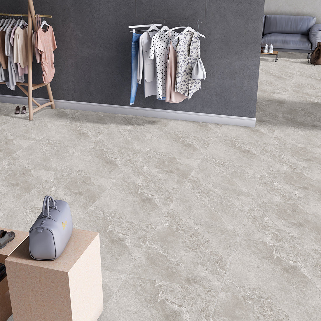 Jupiter Rock 60x60 Grey Matt R10 Porcelain Wall & Floor Tile