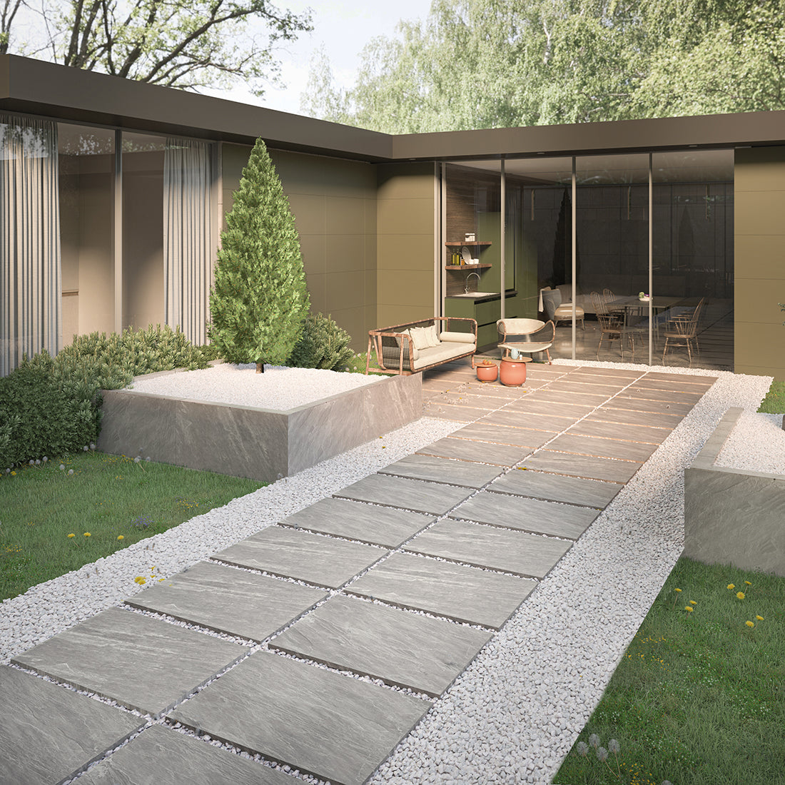 Kandla Grey Outdoor Porcelain Paver 60x90x2 Matt R11