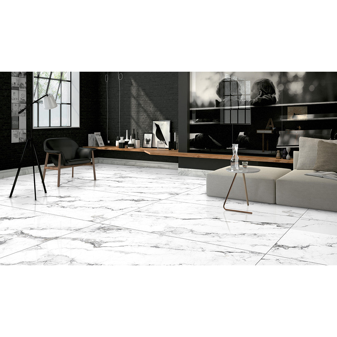 Lucina White 60x120 Matt Carving R10 Porcelain Wall & Floor Tile