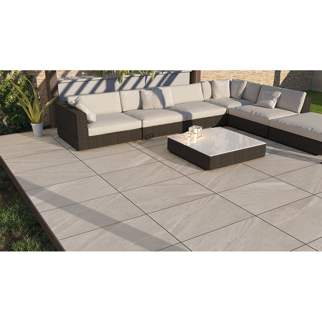 Luton Light Grey 60x60x2 Matt R11 Outdoor Porcelain Paver