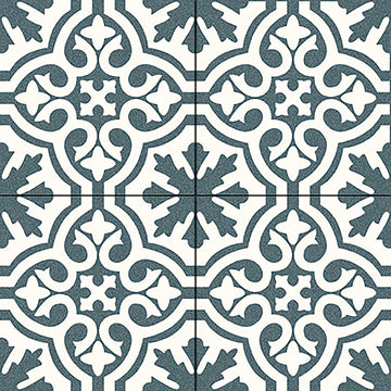 Lys Fiore Blue 45x45 Matt R10 Pattern Porcelain Floor Tile