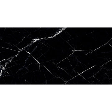 Marquina Grace Black 60x120 Polished Porcelain Wall & Floor Tile
