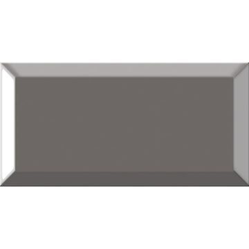 Metrotile 10x20 Dark Gris Gloss Bevelled Ceramic Tile