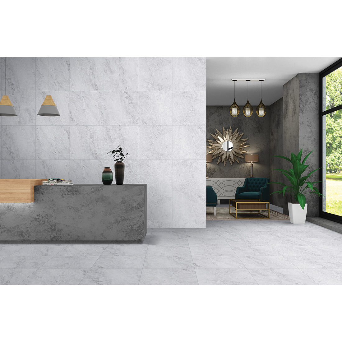Mizzaro Bianco 60x60 Sugar Finish Porcelain Wall & Floor Tile