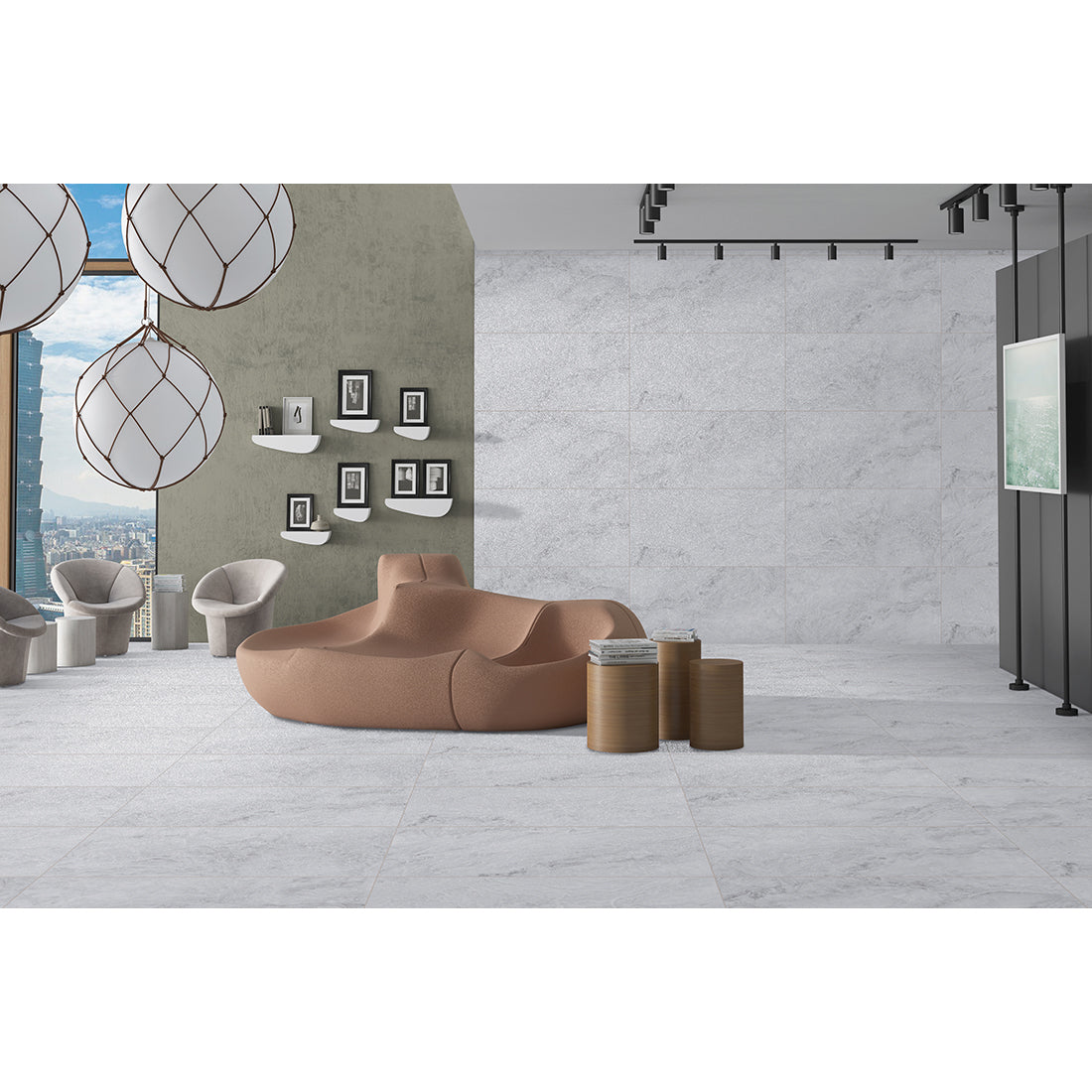 Mizzaro Bianco 60x120 Sugar Finish Porcelain Wall & Floor Tile