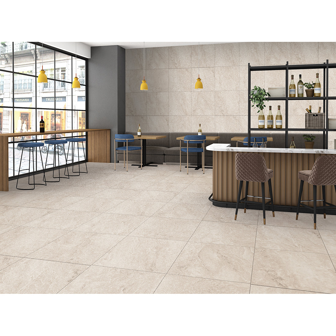 Mizzaro Crema 60x60 Sugar Finish Porcelain Wall & Floor Tile
