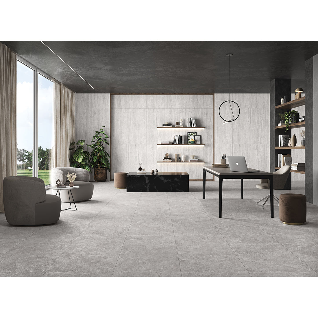 Mystical 60x120 Bianco Matt Vein Cut Porcelain Tile