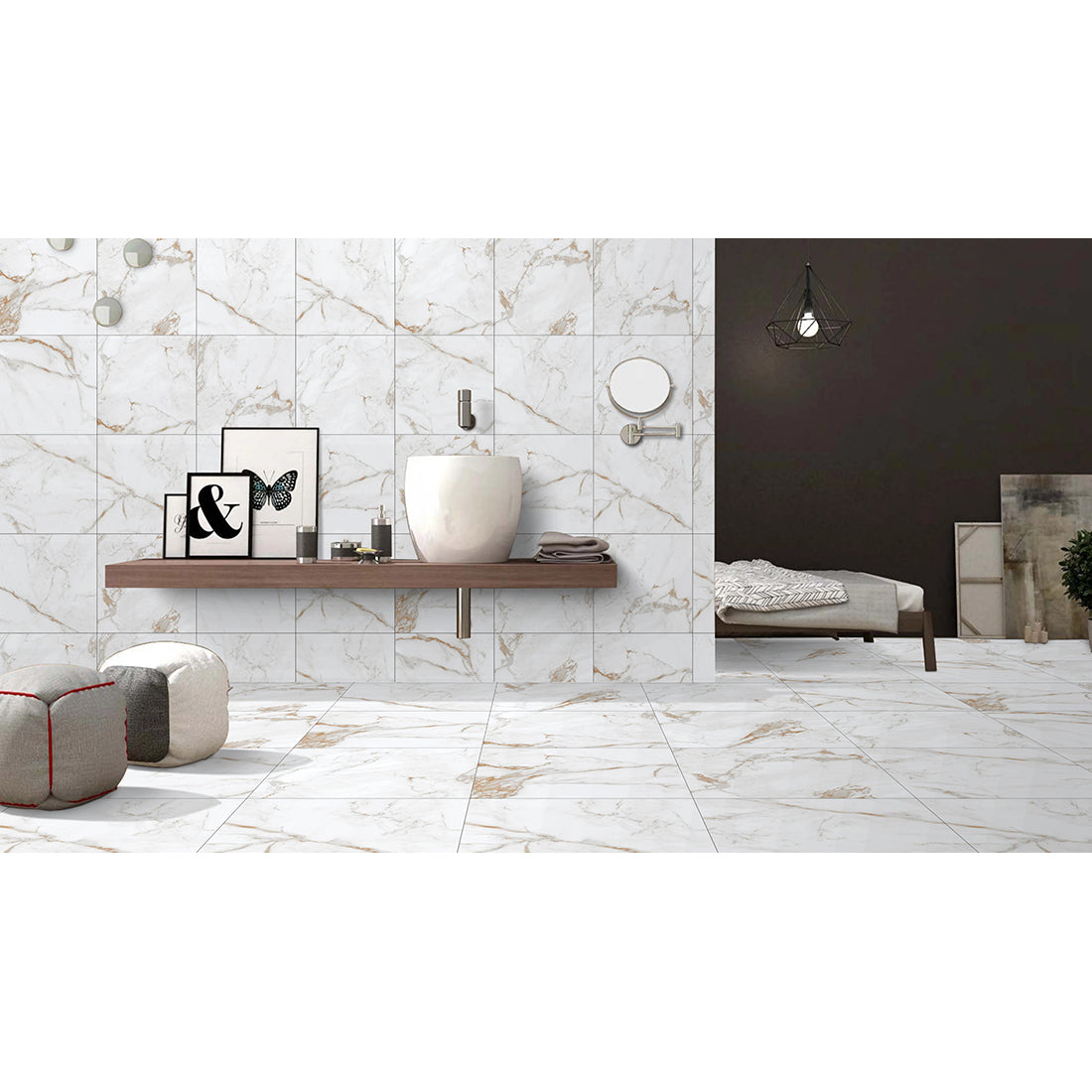 Nover 60x60 Brown Matt Carving Porcelain Tile