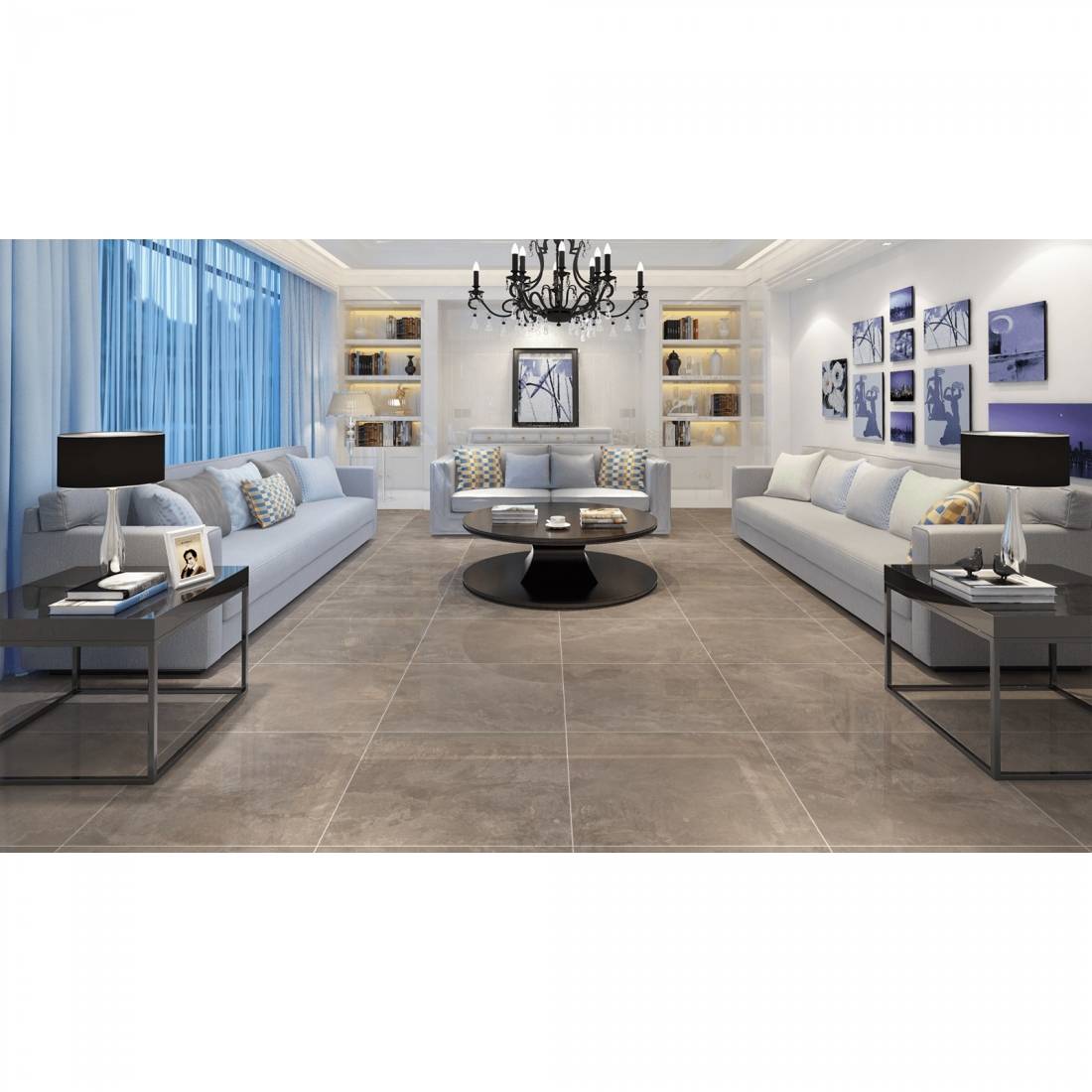 Oceanic 60x60 Gris Polished Porcelain Tile