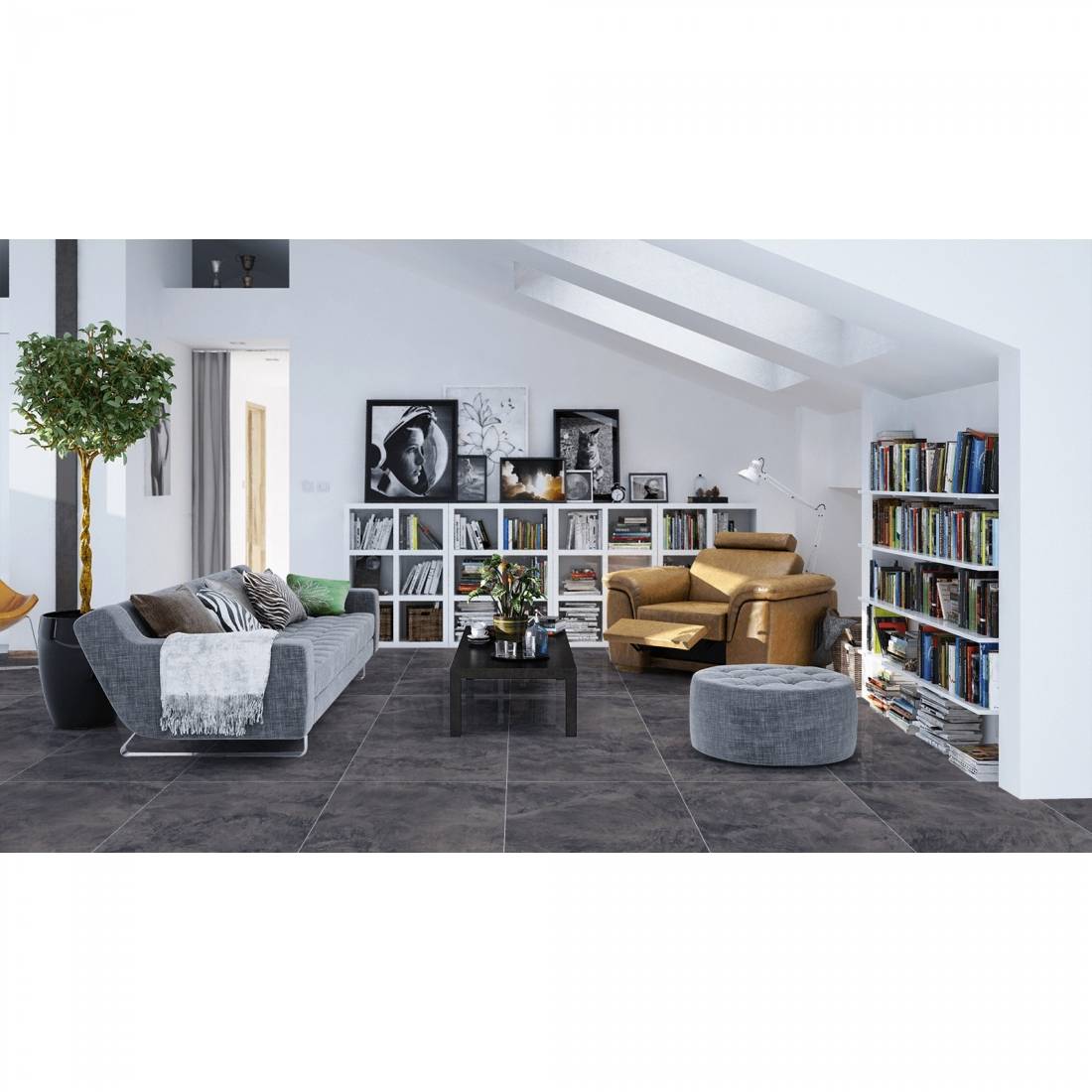 Oceanic 60x60 Nero Polished Porcelain Tile